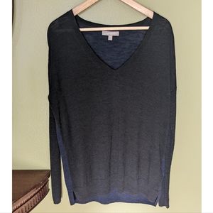 Banana republic black and blue linen blend sweater